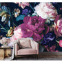 Petal Chorus Cerise Floral Mural Wallpaper - 2.7m x 3m