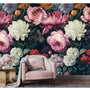 Midnight Floral Waltz Floral Mural Wallpaper - 2.7m x 3m