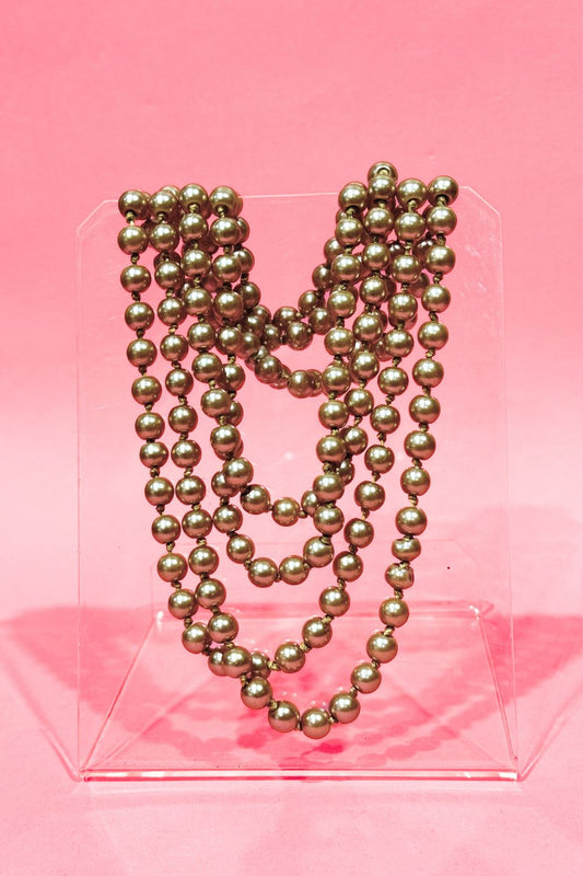 AS Costume Pearl Necklace - Champagne