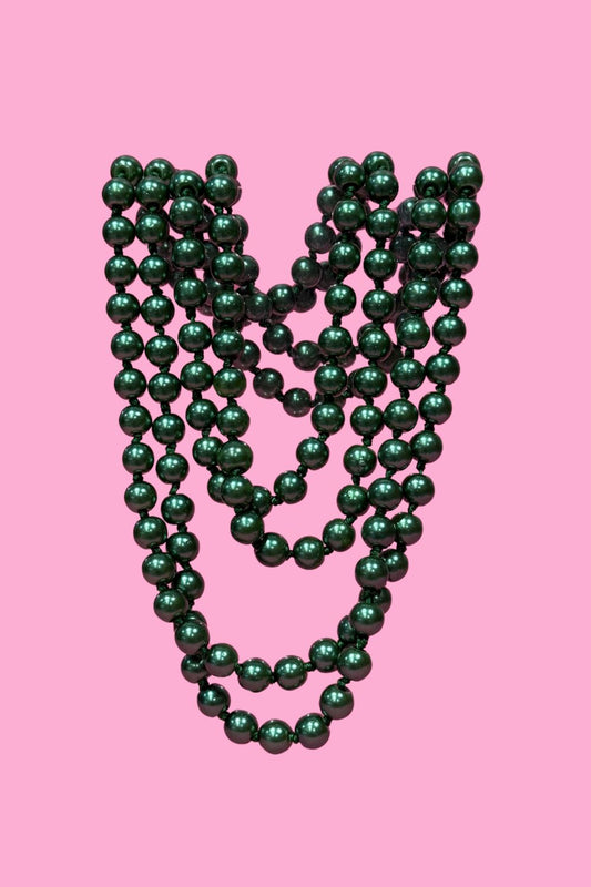 AS Costume Pearl Necklace - Emerald