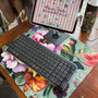 Mini Desk Mat - Peony Aviary