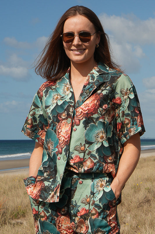 Annah Stretton Diana Blouse Blue Bloom