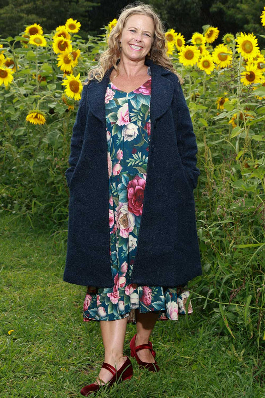 Heloise Coat Navy Annah Stretton