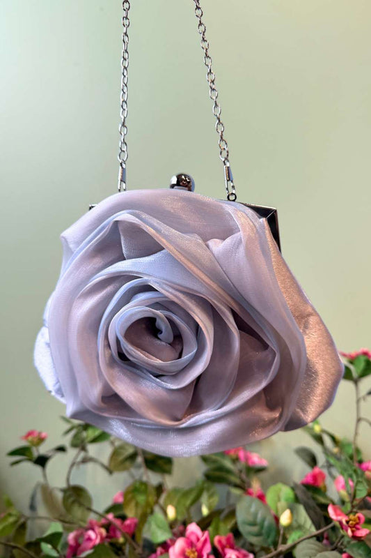 Rose Clutch - Silver
