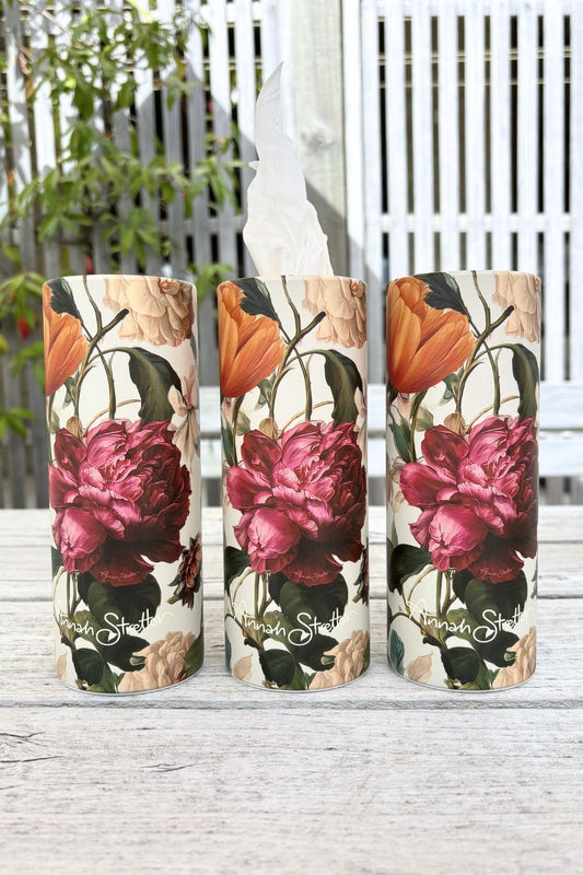 Annah Stretton Garden Gala tissue cylinder floral car tissues
