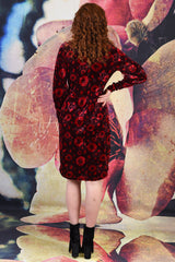 Amber Velvet Dress - Red Floral Spot | SALE