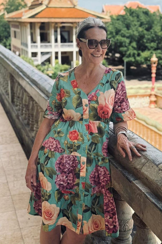 Corsica Molly Dress Love in the Mist – women’s 100% cotton dress