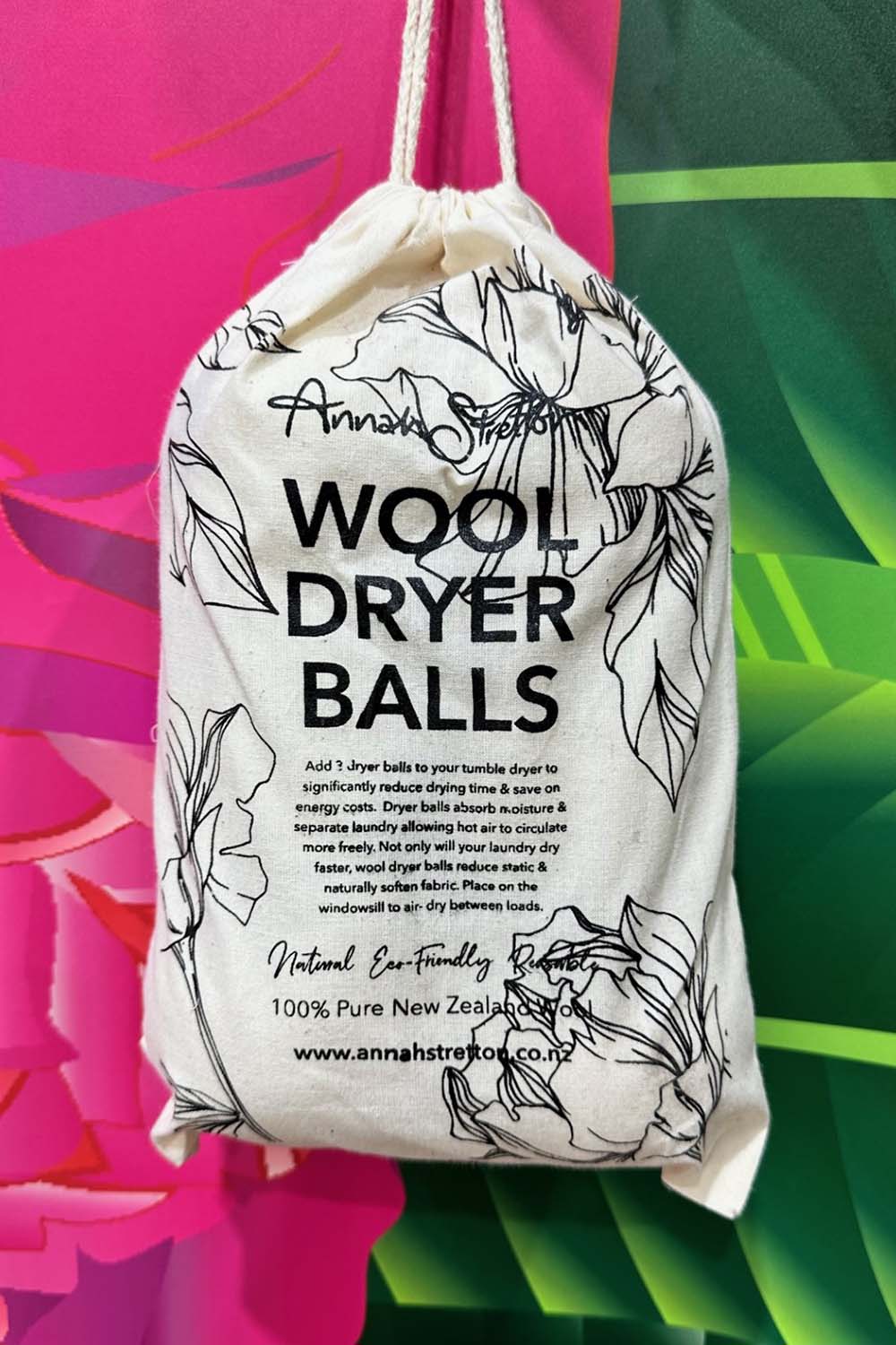 The Annah Stretton peony dryer balls