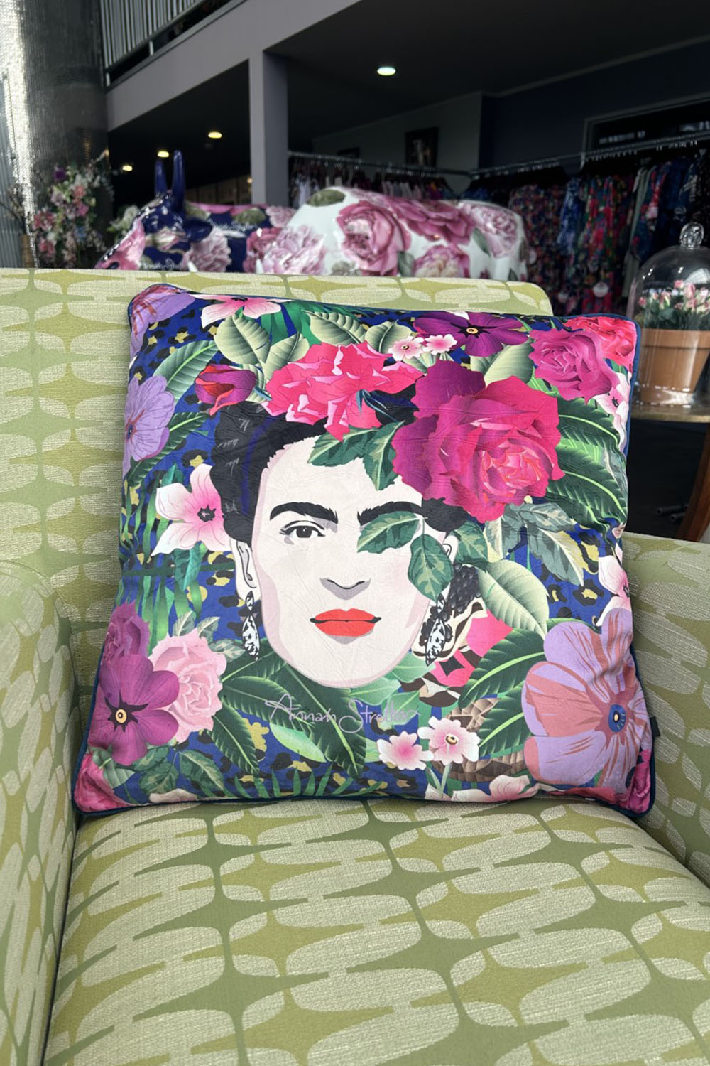 The Annah Stretton Rita Rose velvet cushion