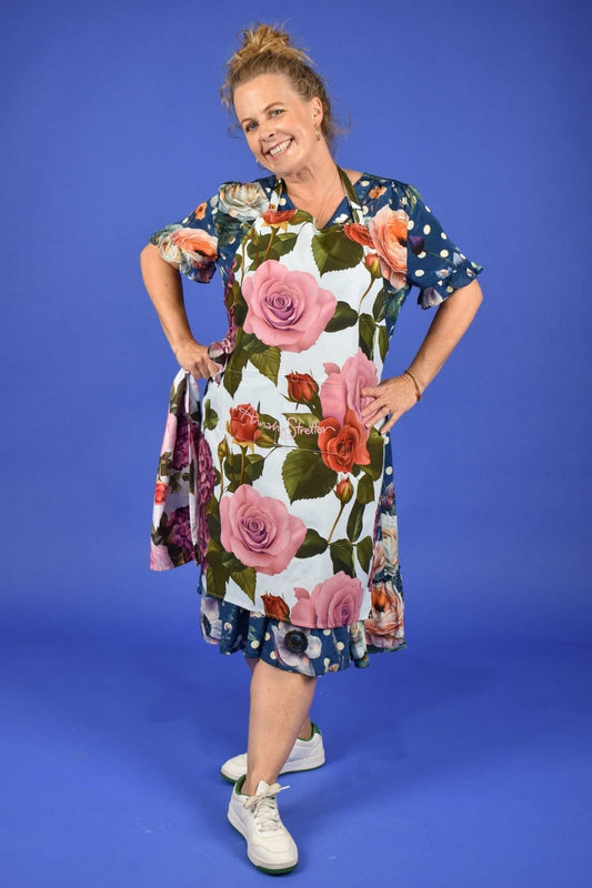 annah stretton love in the mist apron floral print