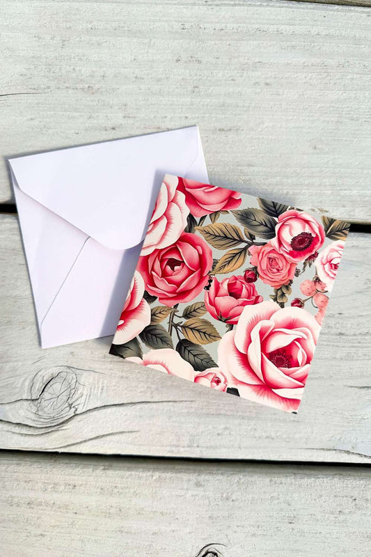 annah stretton blank card emile rose floral greeting card