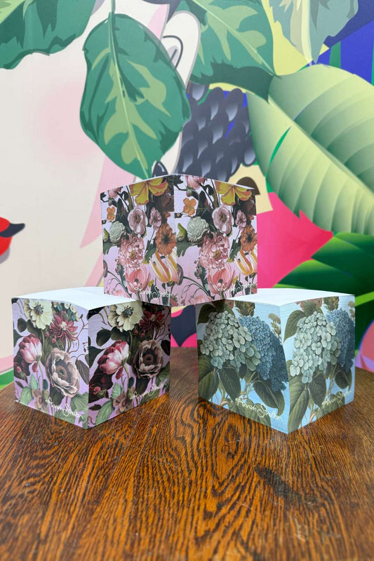 floral cube note pad for desk