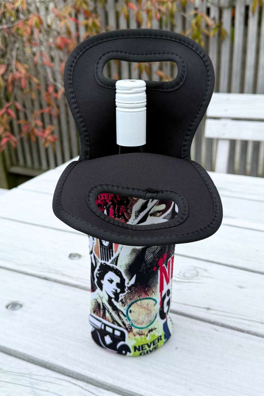 Unisex Insulated Wine Carrier Vintage Print NZ