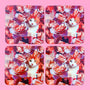 AS Square Coaster - Set of 4 - Ginger Cat | SALE