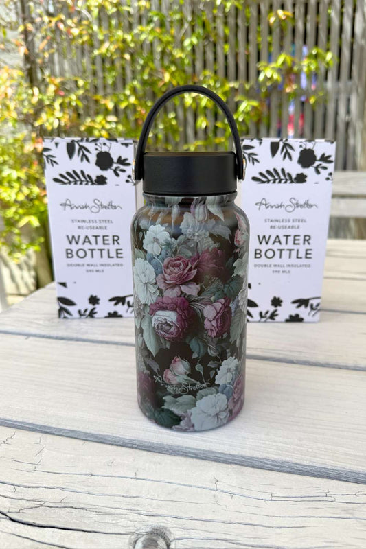Annah Stretton J’Adore Roses stainless steel water bottle