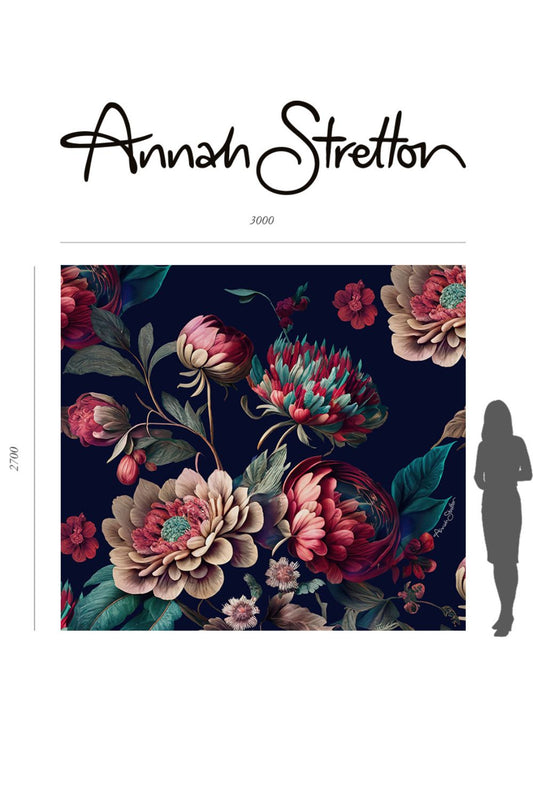 Ataahua Floral Mural Wallpaper - 2.7m x 3m