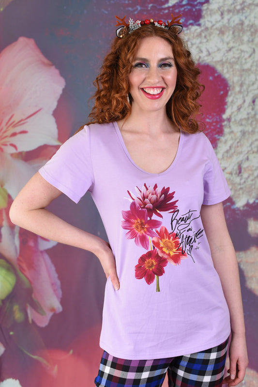 Annah Stretton Floral Slogan Tee