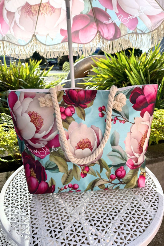 Crimson Whisper large tote bag Annah Stretton