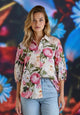 Bubbles Of Joy Blouse - Floral Symphony