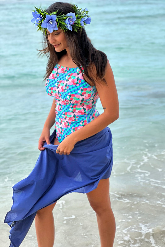 Cotton Wrap Navy – swimwear accessory