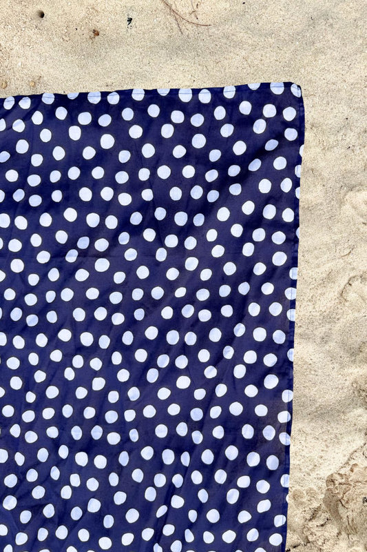 Cotton Wrap - Navy Spot