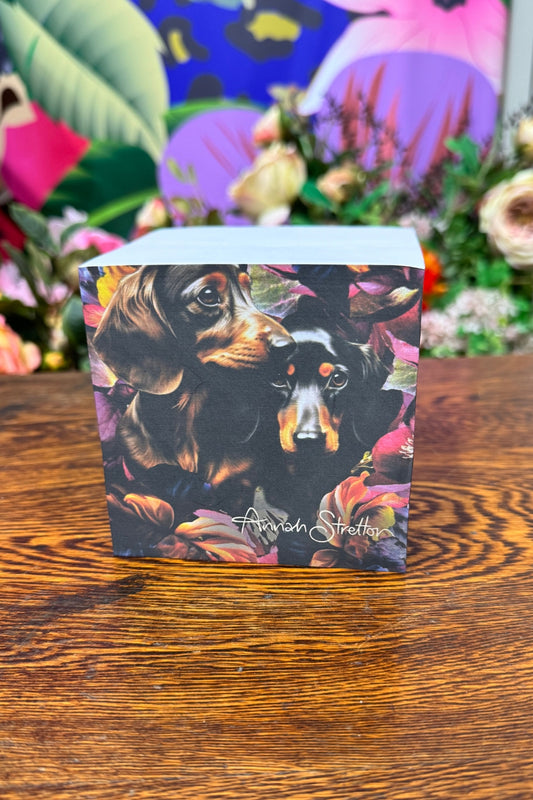 annah stretton dachshund duo memo cube