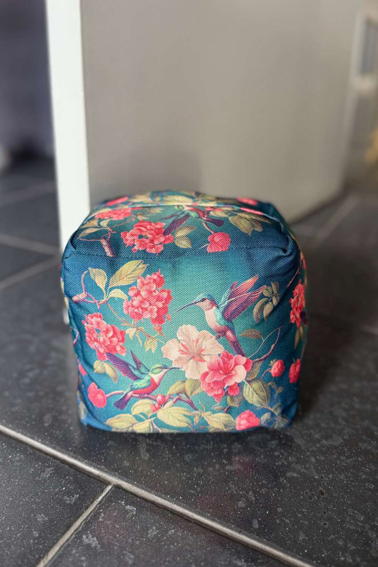annah stretton magic birds floral doorstop cube homeware