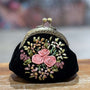 Edna Velvet Coin Purse - Black
