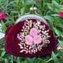 Edna Velvet Coin Purse - Wine