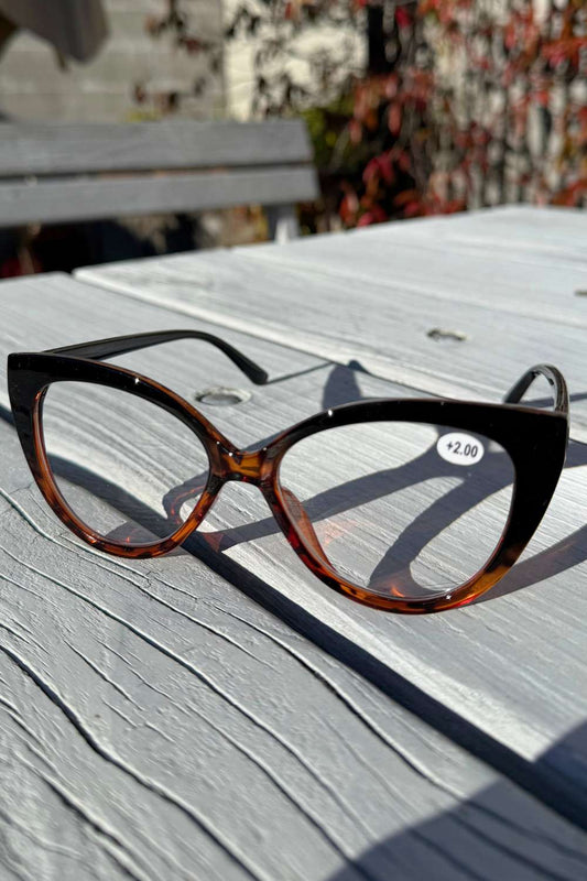Eleanor Reading Glasses - Black Tort +2.00