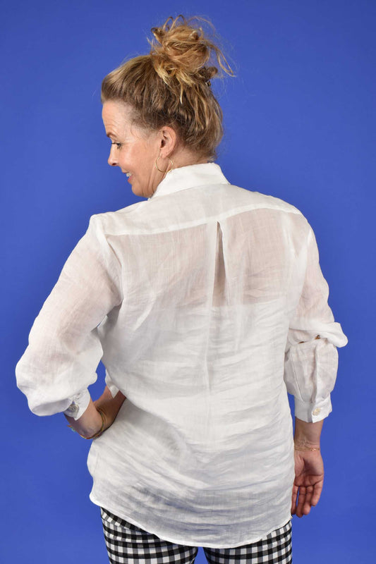 Long sleeve breathable summer shirt with button cuffs – Annah Stretton