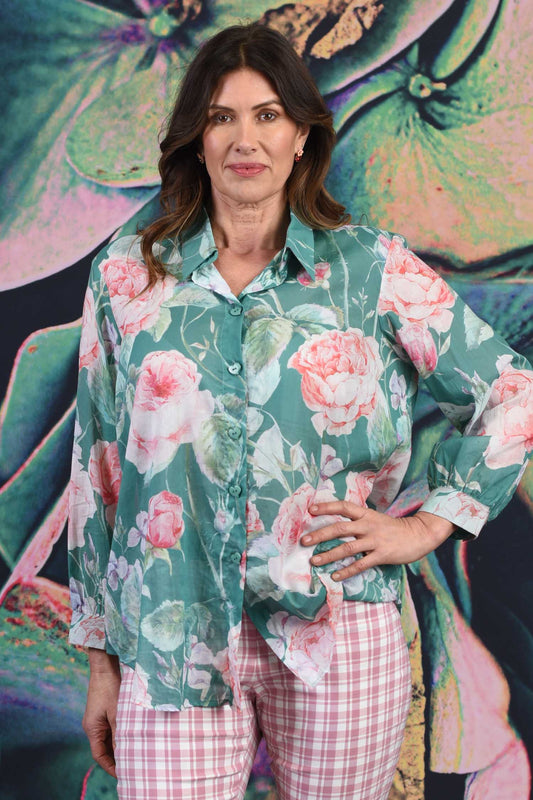 Annah Stretton Elsie Shirt Rambling Rose