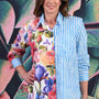 Eva Blouse - Blue Floral Overload
