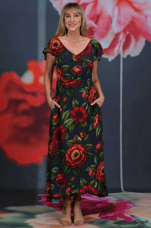 Miranda Dress - Vintage Ruby