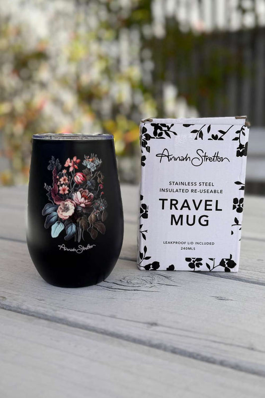 Annah Stretton Painted Blue stainless steel travel mug