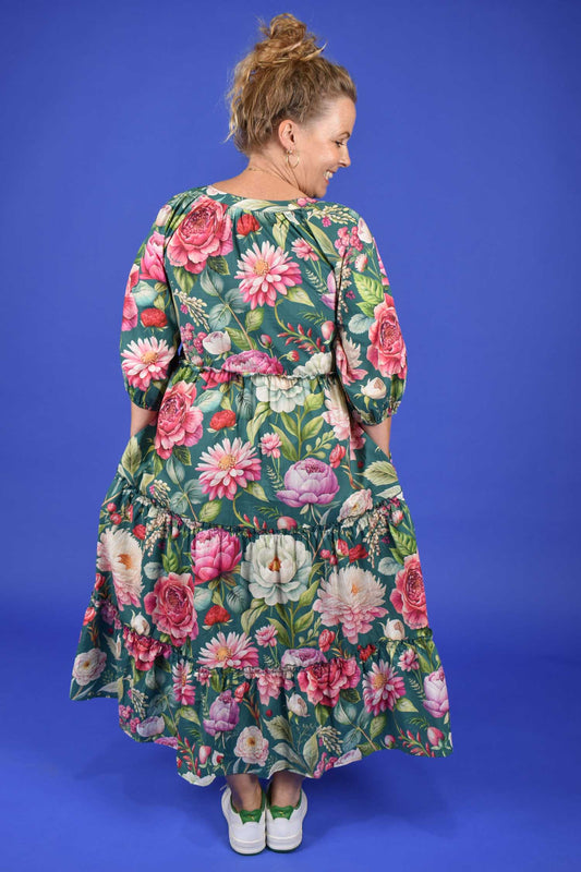 Women’s mid-length floral cotton dress NZ