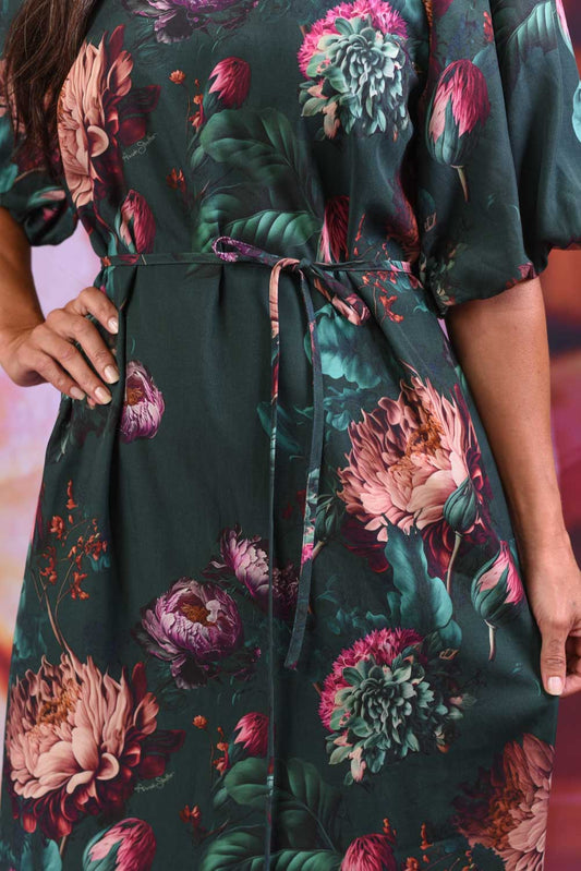 Leah Dress – Garden Burst Linen Blend by Annah Stretton