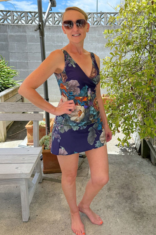 Front view Lily Skirt Bather Florini – women’s swim dress