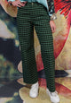 Madison Olive Pant - Green Check