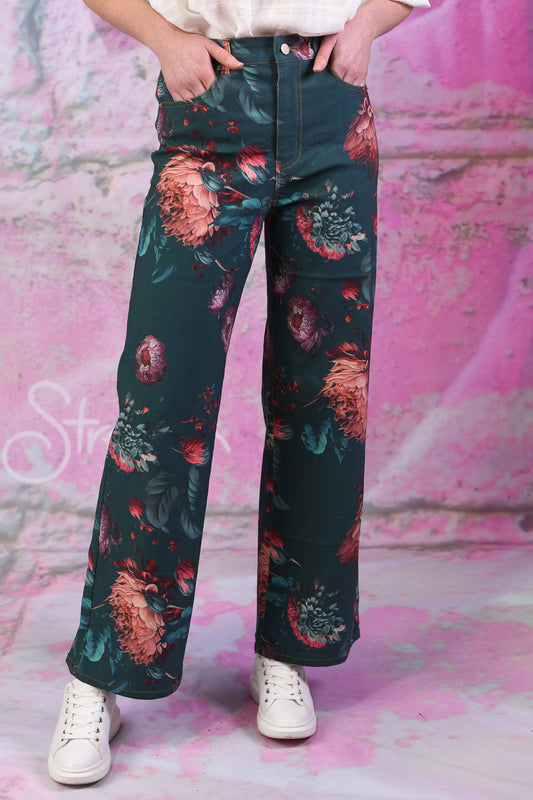 Madison Pant - Green Garden | SALE