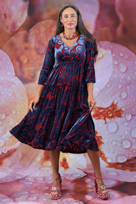 Annah Stretton Magic Dianna Dress Berry Velvet