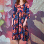 Magic Roses Dress - Navy | SALE
