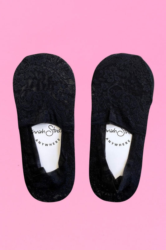 Marley Lace Sockettes | BLACK
