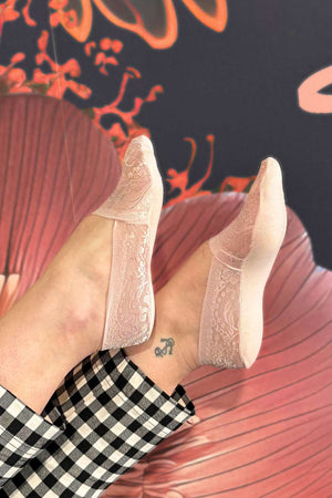 Marley Lace Sockettes - Pink