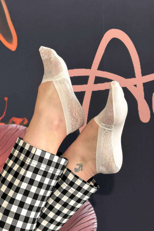 Marley Lace Sockettes - White