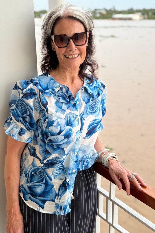 Annah Stretton Maybelle Blouse Roses Are Blue