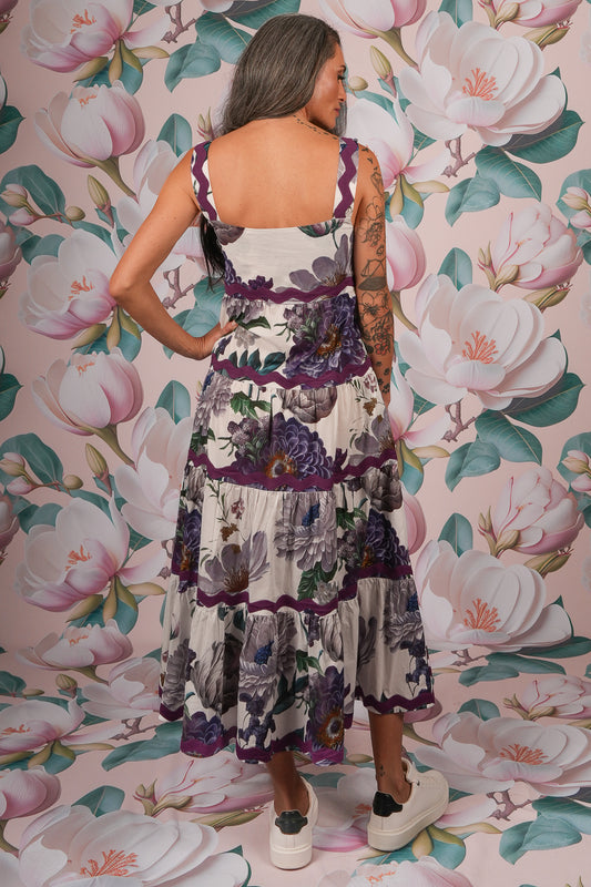 Back of Meg Dress – Sky Garden 100% Cotton by Annah Stretton