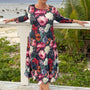 Nancy Pleated Dress - Floral Waltz