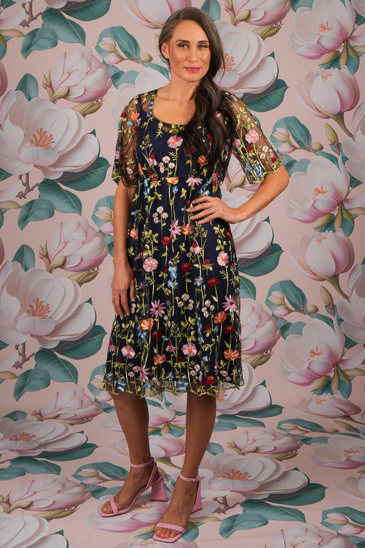 Annah Stretton Nicole Bambi Dress Navy