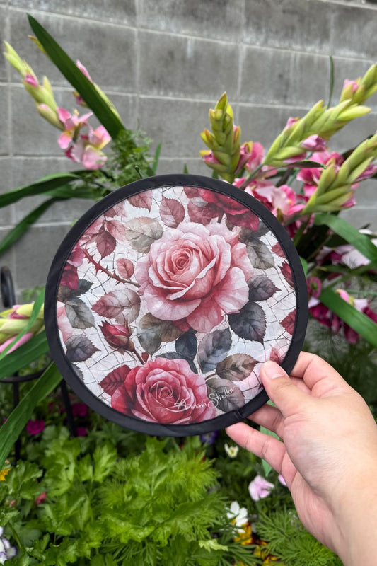 AS Pocket Fan - Heart Rose